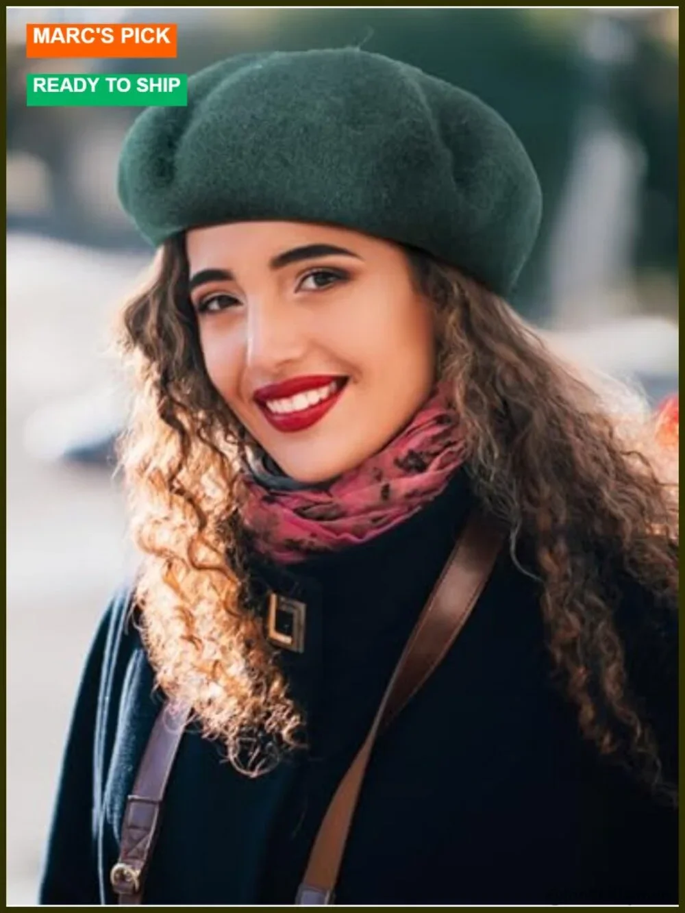 3 Pack Wool Beret Hat French Style Winter Beanie Casual